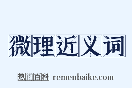 微理近义词是什么意思的图片